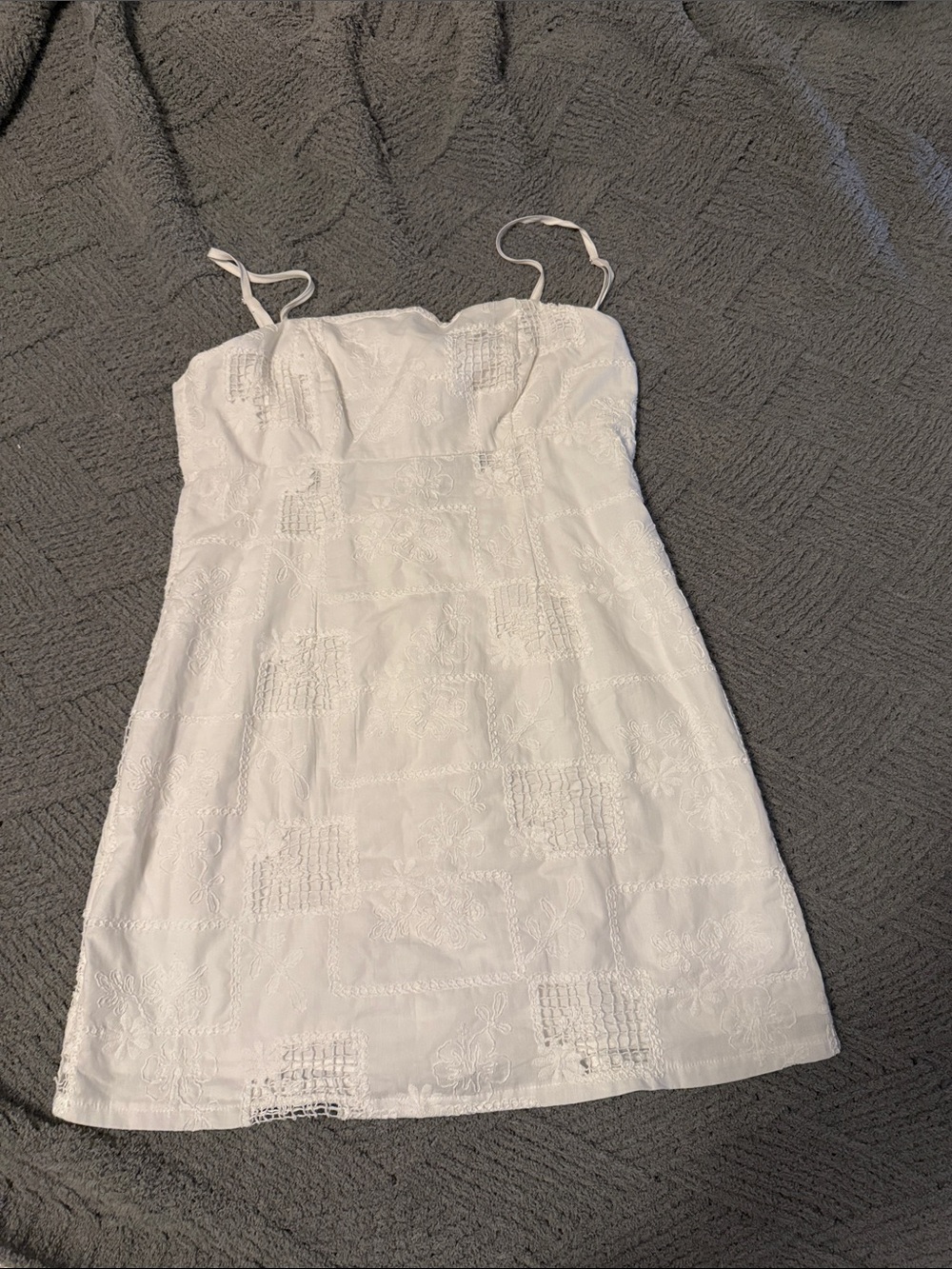 wild fable White Embroidered Mini Dress